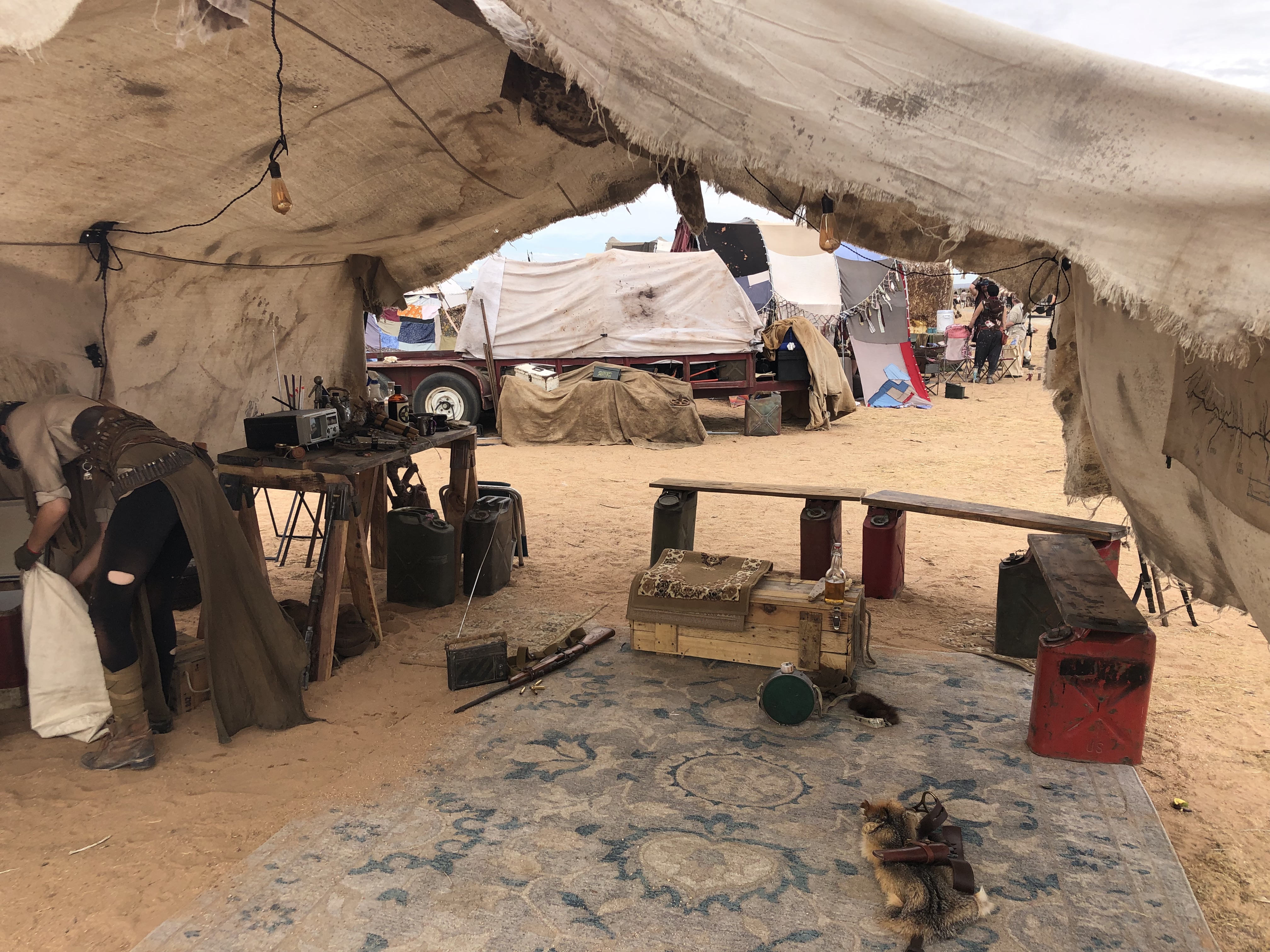 Inside the Farlanders tent