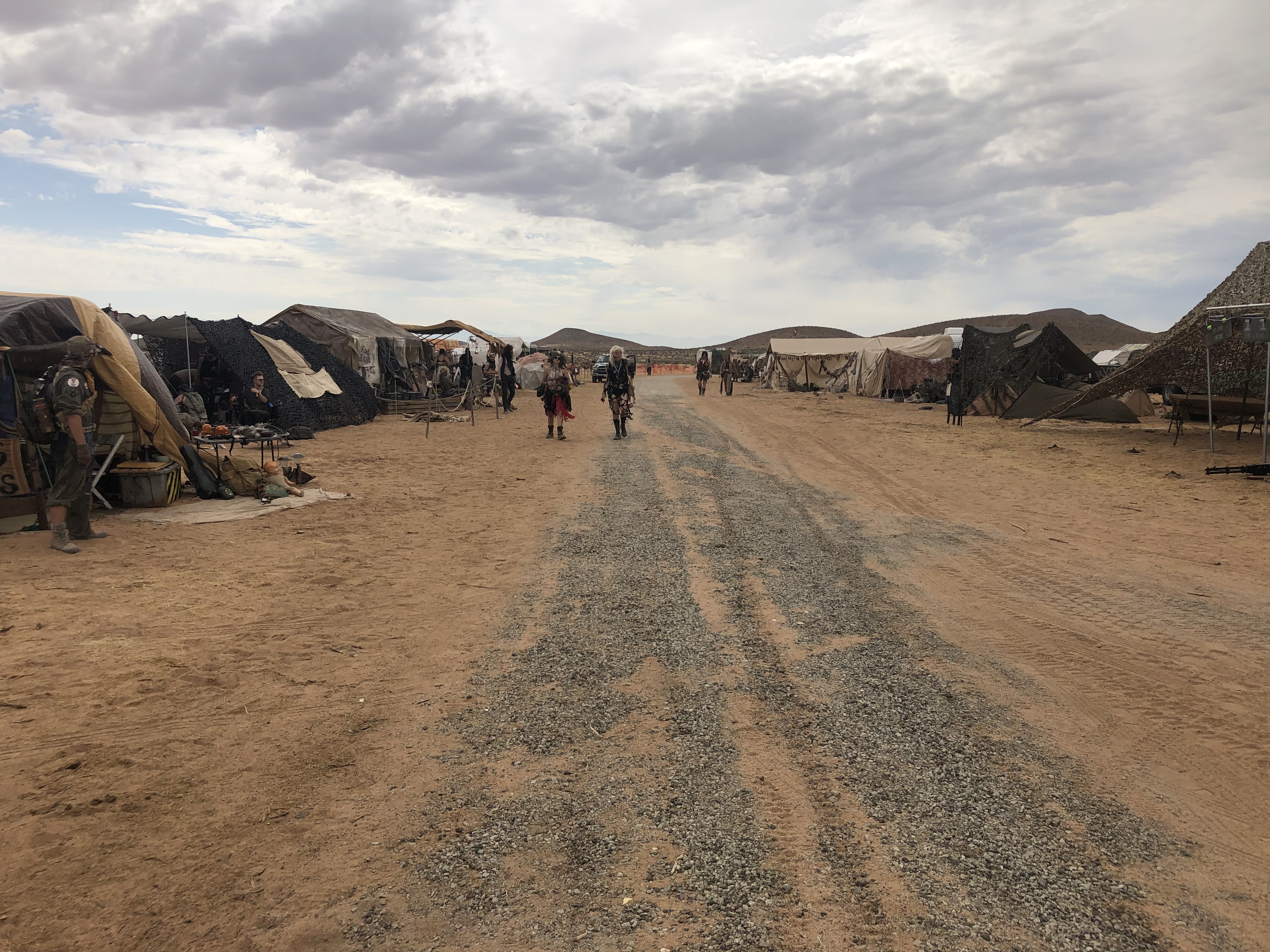Looking down the street at the Initiates Zone